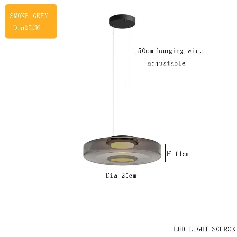 suspension design danois bohème abat-jour en verre pour tables basses
