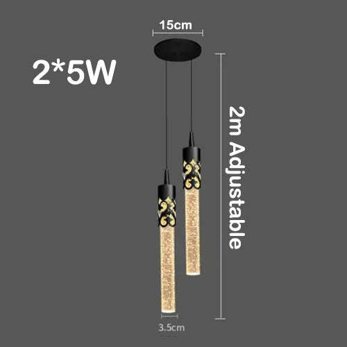 lustre en cristal led moderne pour hôtel et bar créatif