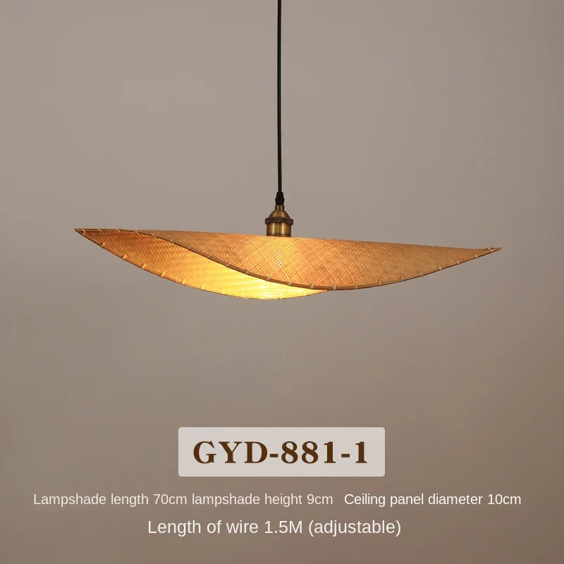lustre en bambou style japonais pour décoration zen asiatique