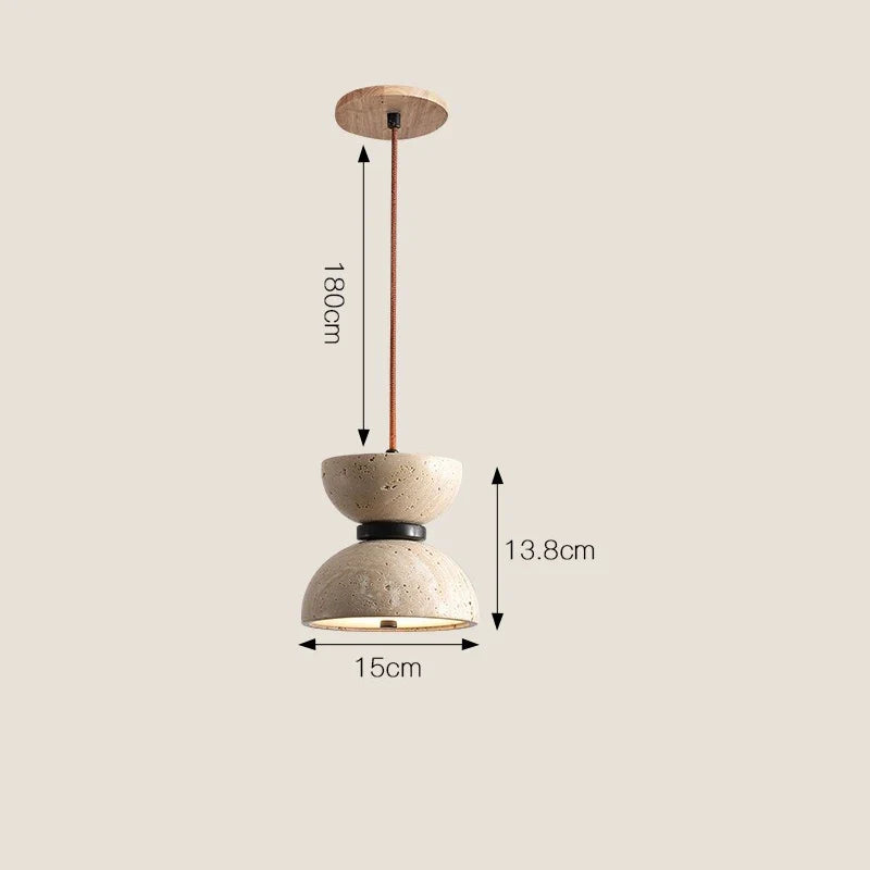 suspension nordique en pierre de grotte éclairage LED design moderne