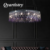 lustre de luxe en cristal lampe à main éclairage de bar luminaire suspendu