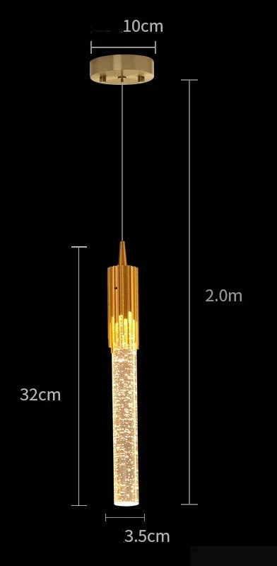 Suspension LED en cristal Éclairage créatif moderne