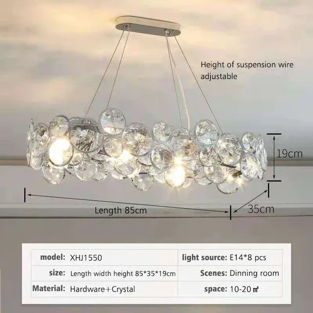 lustre en cristal moderne style nordique pour intérieur luxueux