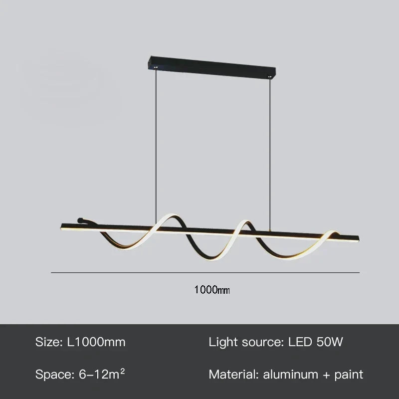 suspension LED rotative avec télécommande pour décoration intérieure