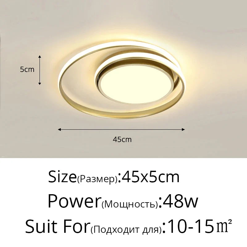 plafonniers led modernes pour éclairage intérieur décoratif