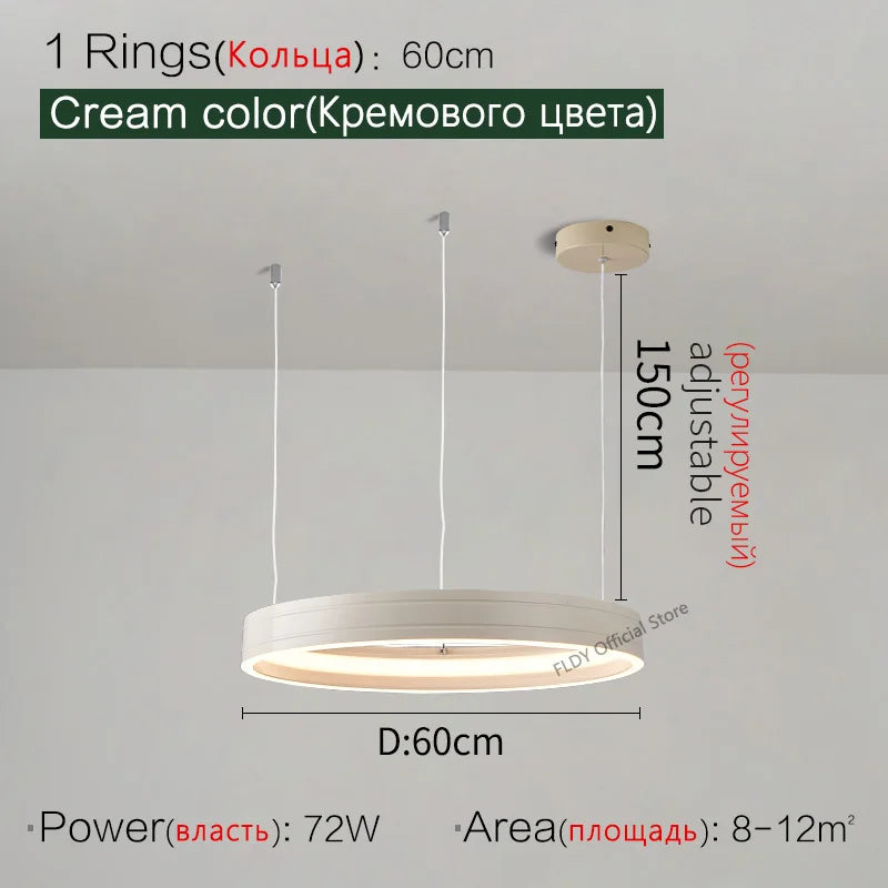 lustre moderne nordique éclairage suspension lampe ronde plafonnier
