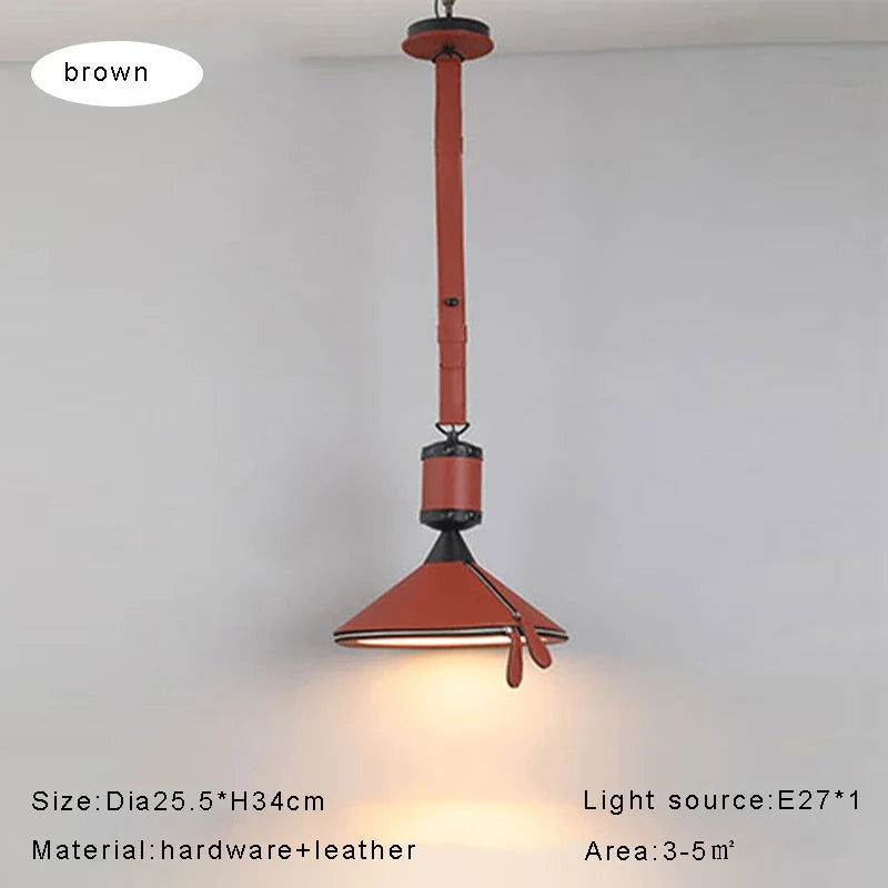 suspension minimaliste moderne en cuir de luxe