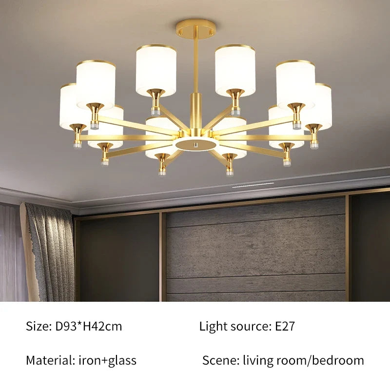 lustre nordique 15 têtes design moderne luxe pour intérieur lumineux