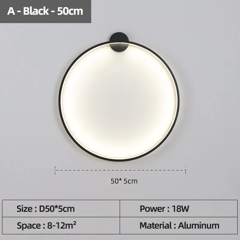applique murale led lumières intérieur cercle fond décoration