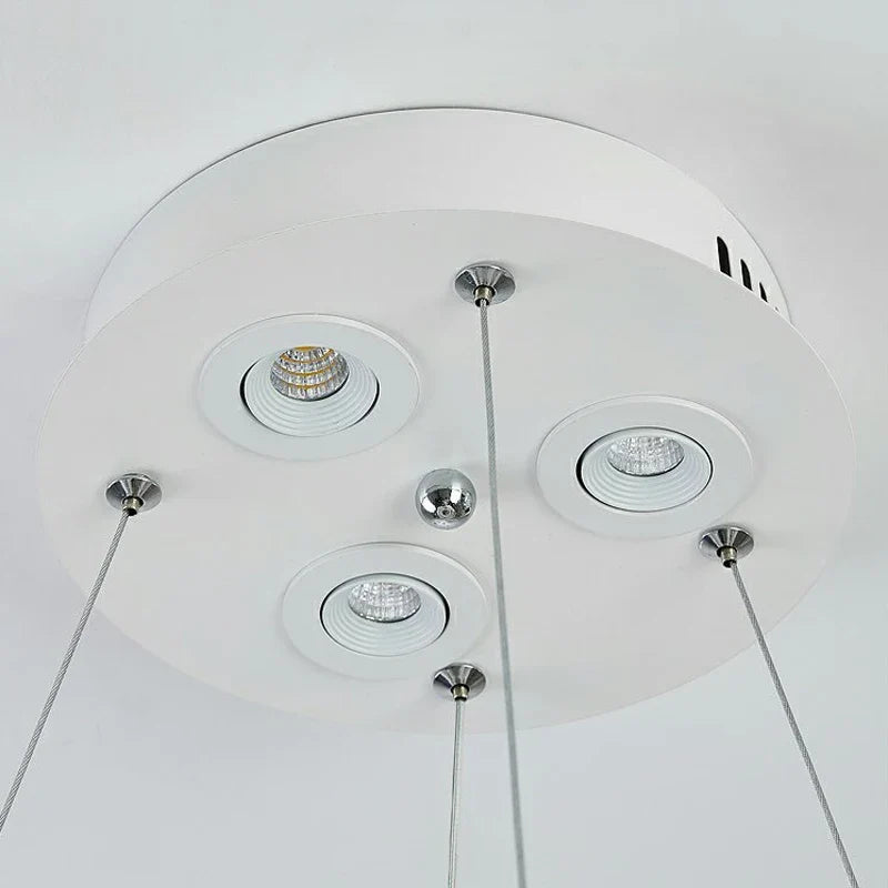 lustre à led nordique avec suspension en plumes