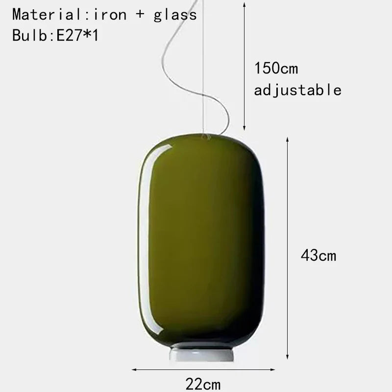 suspension en verre moderne avec cordon réglable pour divers espaces
