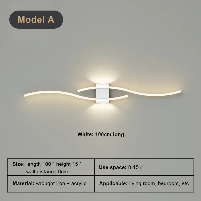 applique murale moderne led lumière décorative intérieure design élégant