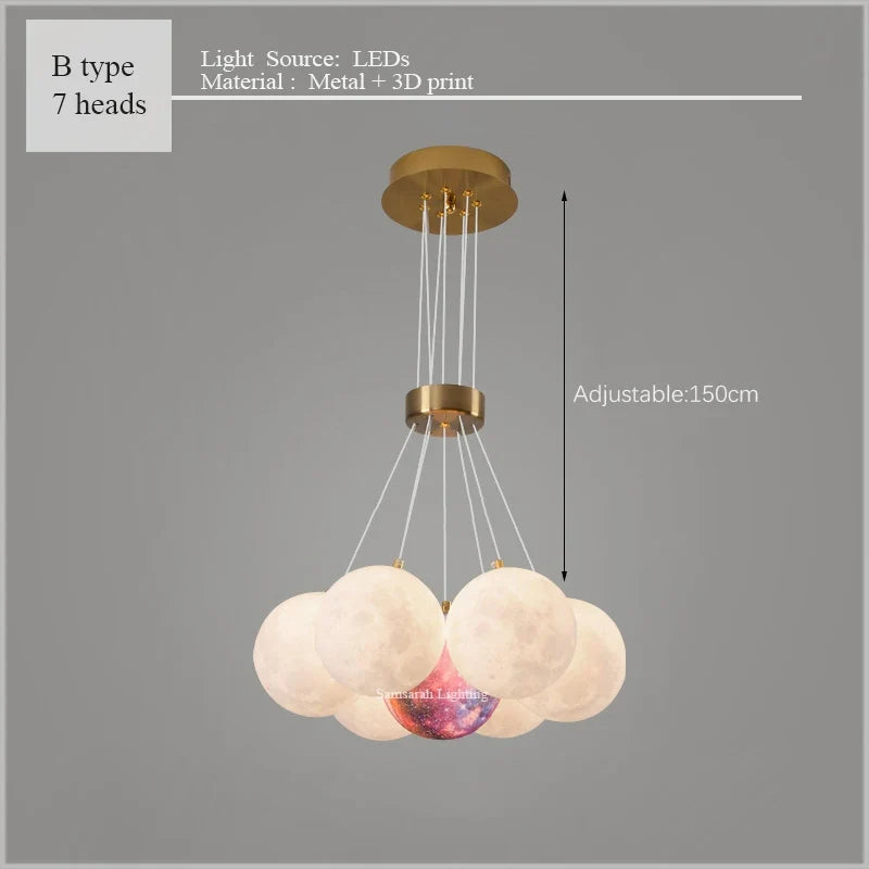 lustre lumineux nuage pour chambre d'enfants décorative