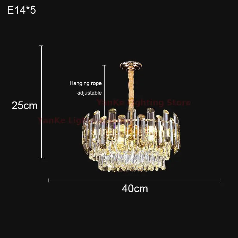 Modern minimalist style K9 crystal LED restaurant chandelier, Nordic designer living room luxury home decoration chandelier