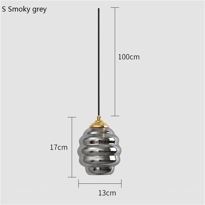 suspension boule de vitrail nordique moderne