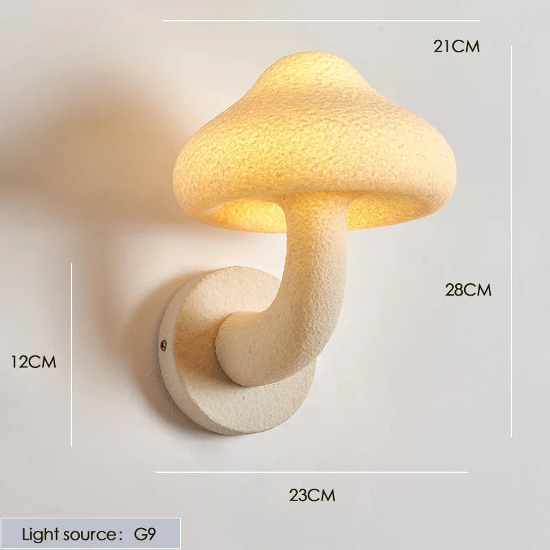 applique murale champignon style crème design nordique intérieur extérieur