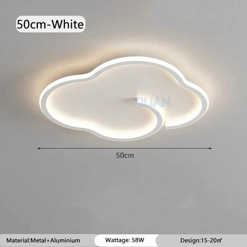 plafonnier scandinave nuage gradation avec télécommande en option