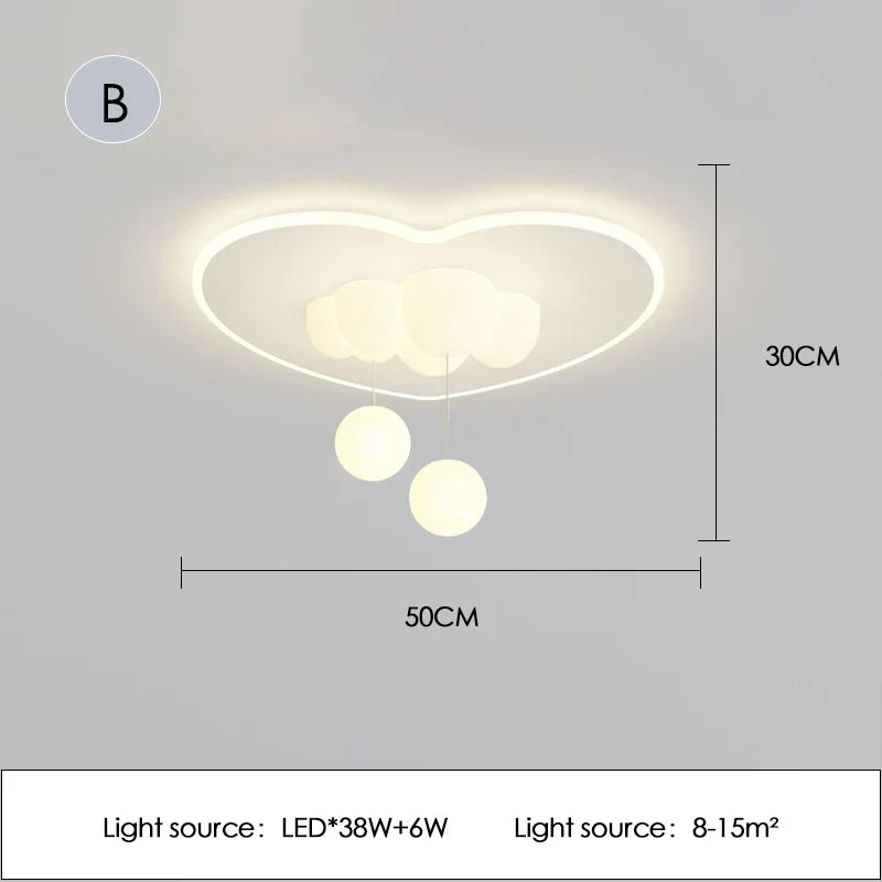 plafonnier nuage LED pour chambre d'enfant minimaliste et chaleureux