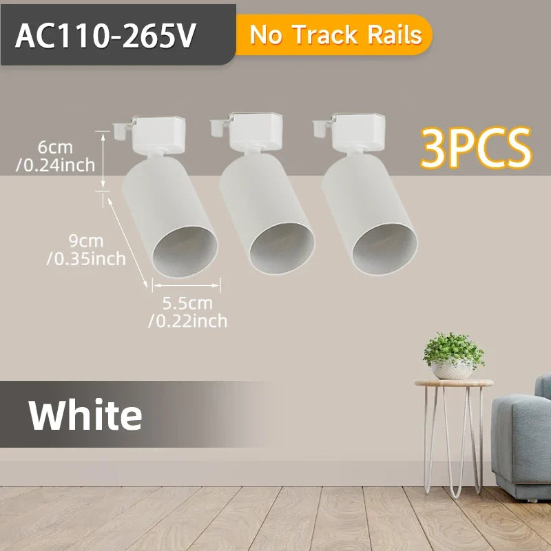 spot led sur rail pour éclairage intérieur et décoration