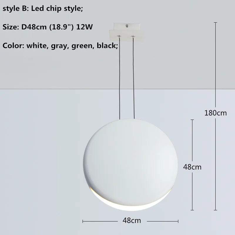 Barre nordique suspension LED lumière moderne canapé goutte lumière ronde résine Lustre lampe suspendue salle à manger suspension LED luminaires