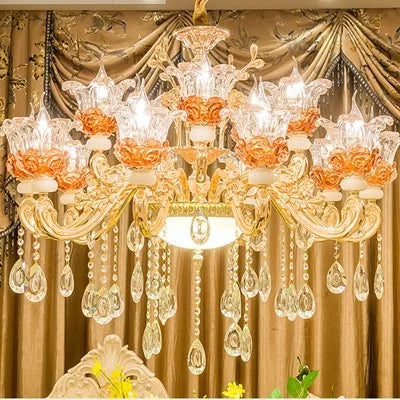 lustre de luxe en cristaux pour décoration élégante créative