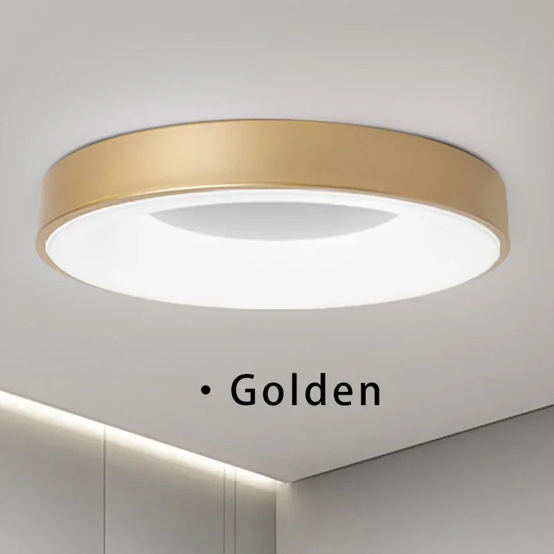 plafonnier led macaron moderne circulaire grain de bois réglable