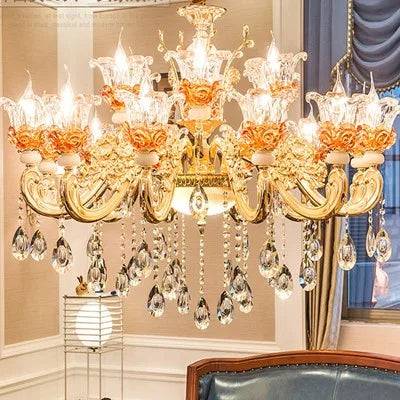lustre de luxe en cristaux pour décoration élégante créative