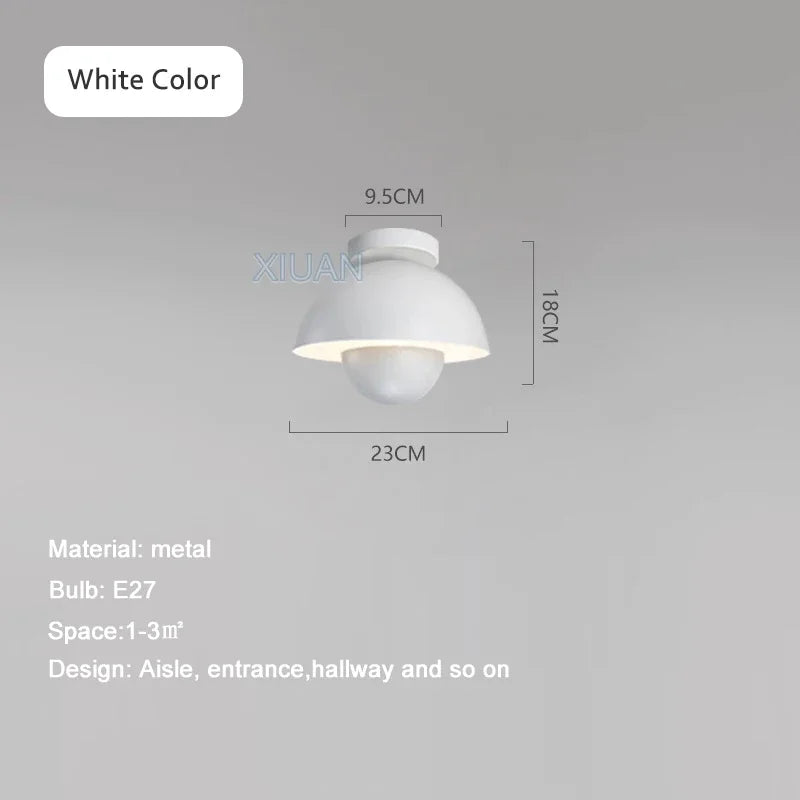 plafonnier led semi-circulaire moderne pour allée balcon escalier