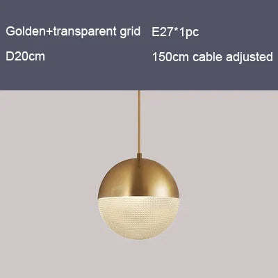 suspension nordique en verre à carreaux pour décoration moderne