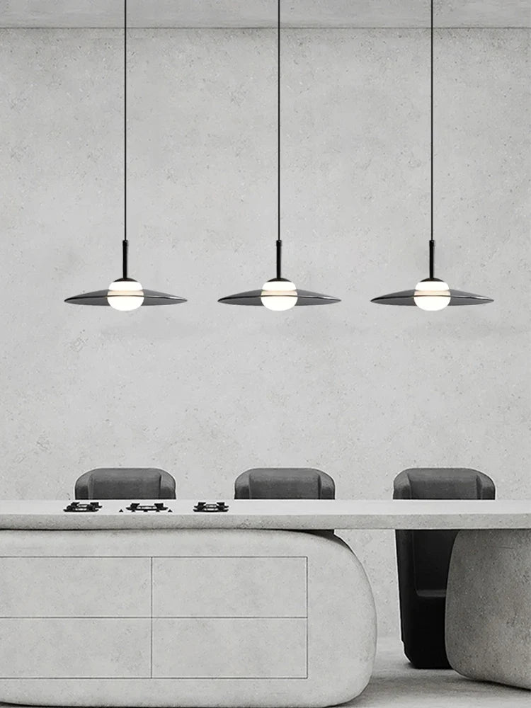 suspension minimaliste en verre pour café bar et restaurant