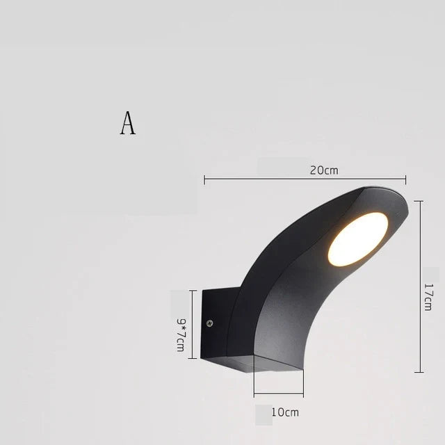 10W LED Wall Light IP65 Outdoor Waterproof Garden Wall Lamp Indoor Corridor Bedroom Living Room Decoration Lighting Aluminum