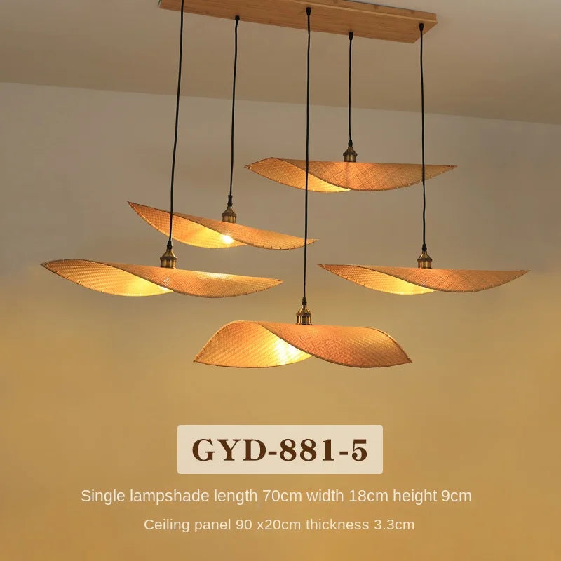 lustre en bambou style japonais pour décoration zen asiatique