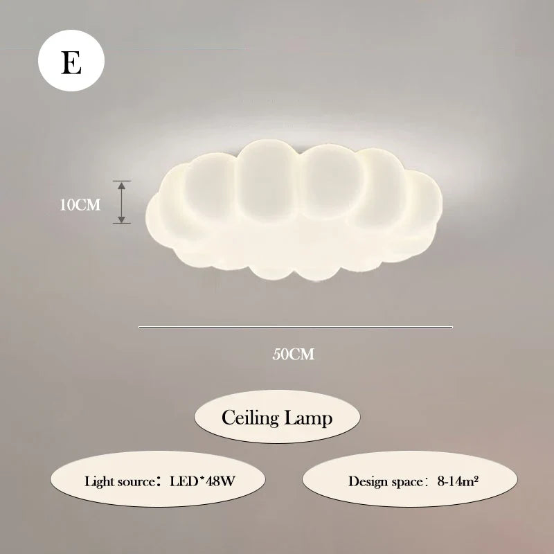 lustre moderne nuages romantique pour chambre enfant décoration intérieur