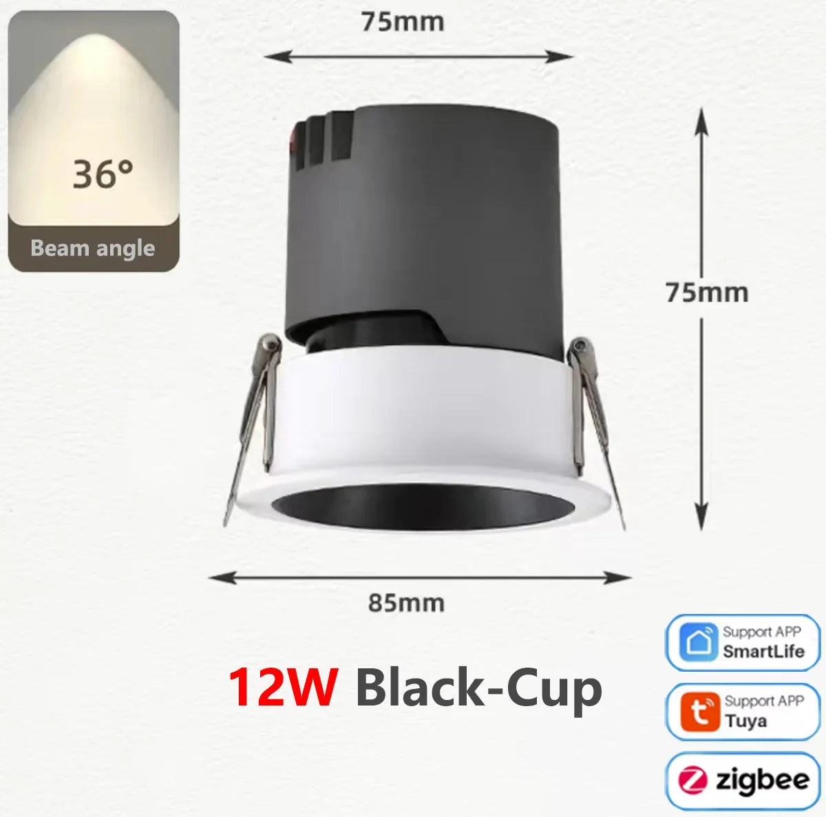 spot led cob zigbee intensité variable en aluminium