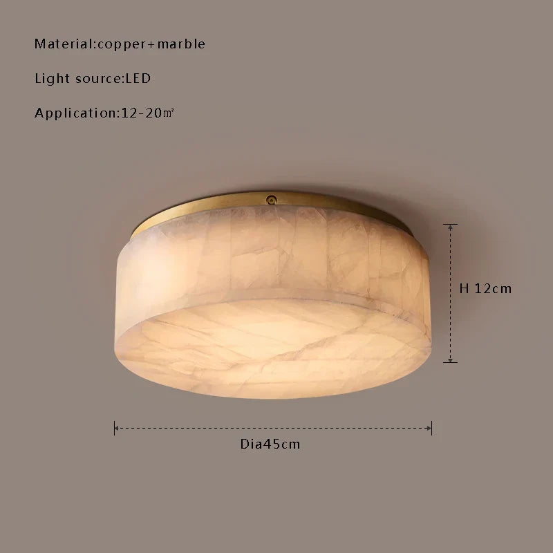 plafonnier led design moderne en marbre naturel haut de gamme