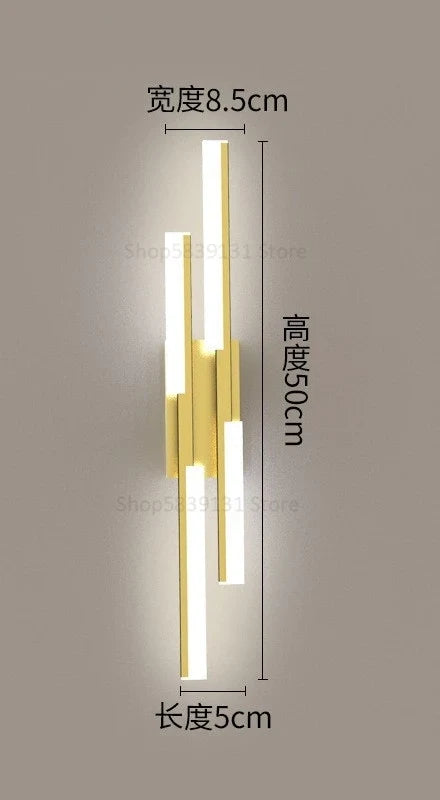 applique murale led de luxe simple et moderne pour hôtel