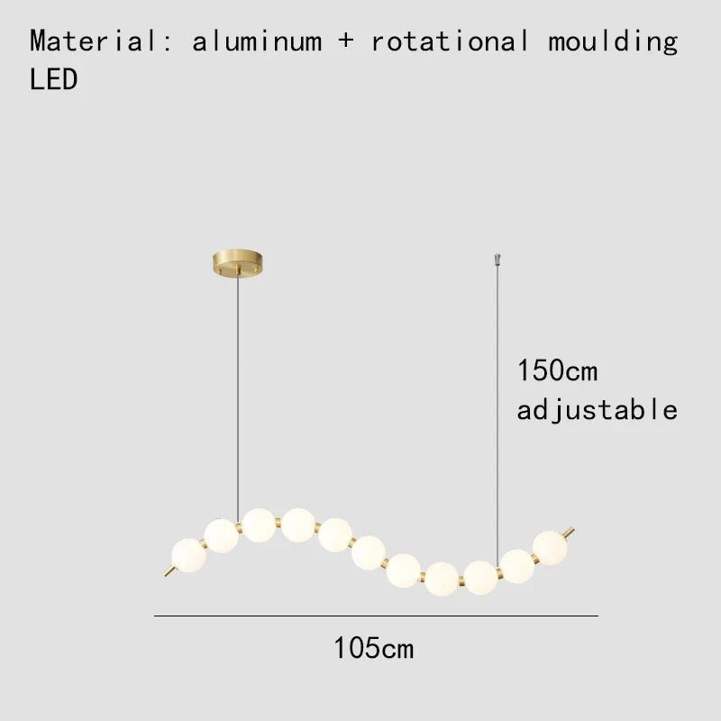 lustre acrylique suspendu pour cuisine bar et magasin