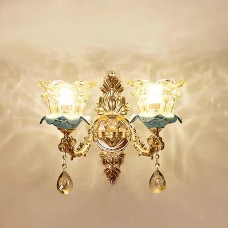 lustre rétro en céramique style européen pour intérieur