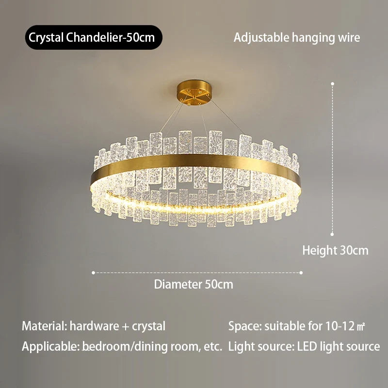 suspension moderne nordique en verre cristal design élégant
