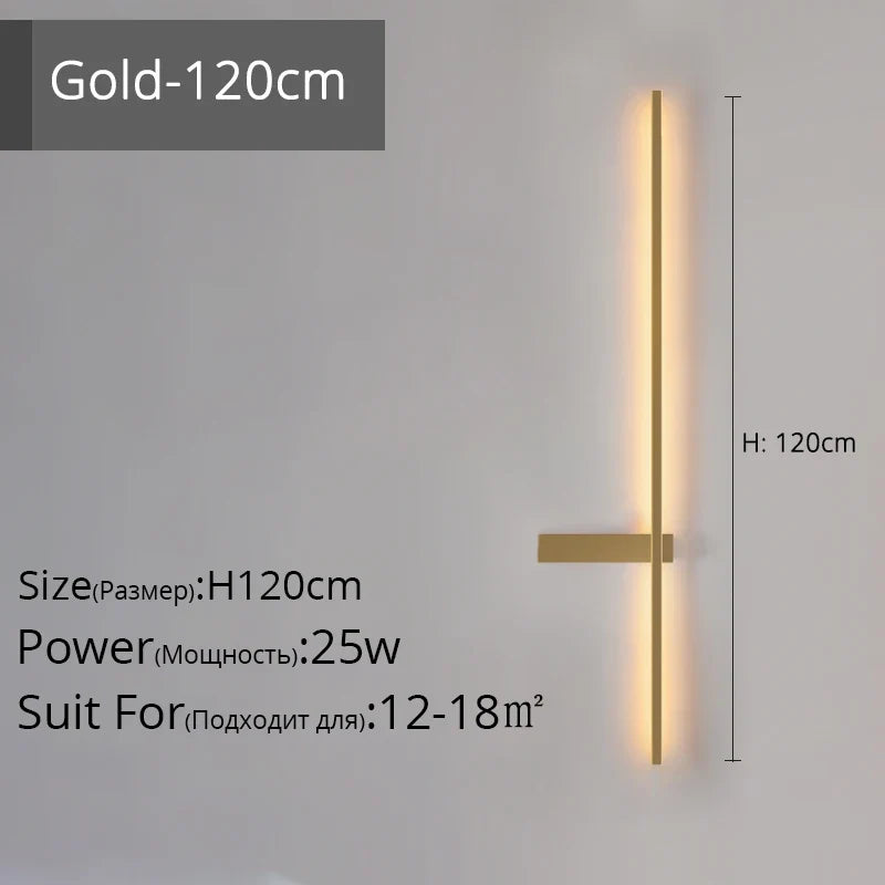 applique murale led minimaliste en aluminium pour éclairage intérieur