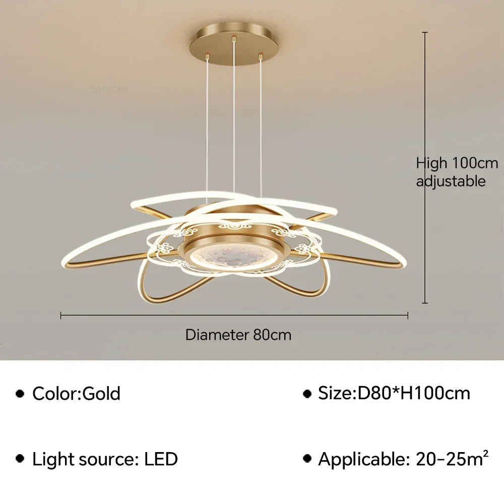 suspension moderne à led pour décoration intérieure élégante