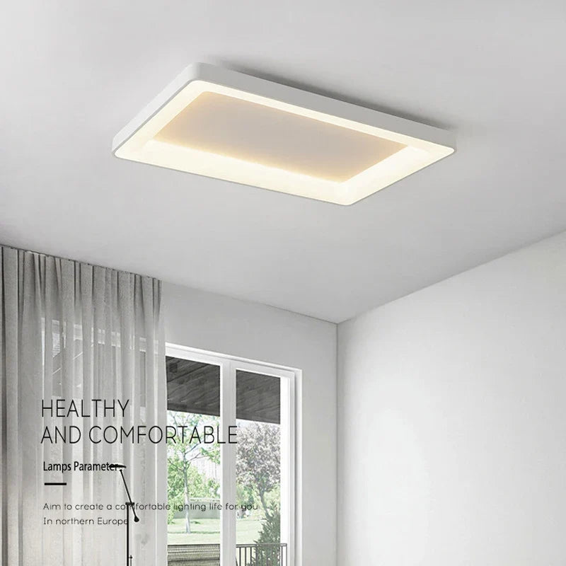 plafonnier led simple rectangulaire pour intérieur moderne