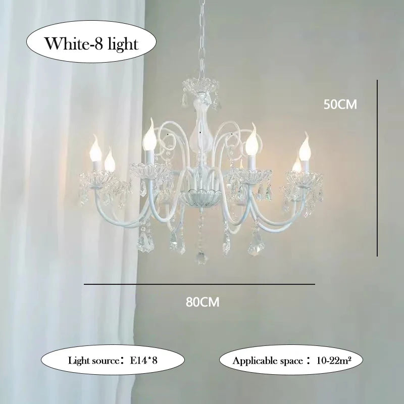 lustre romantique en cristal pour chambre d'enfant moderne
