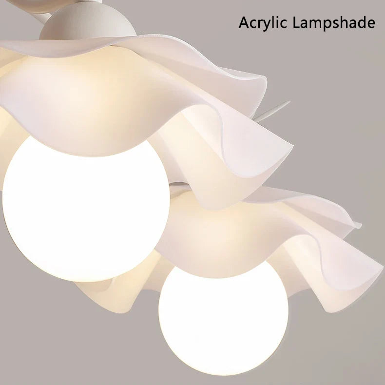 lustre nordique à fleurs style crémeux pour diverses pièces