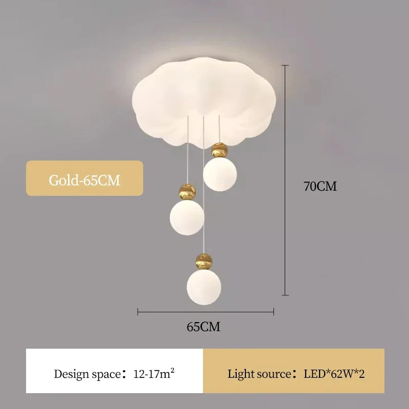 lustre moderne nuage pour chambre enfant romantique et chaleureux