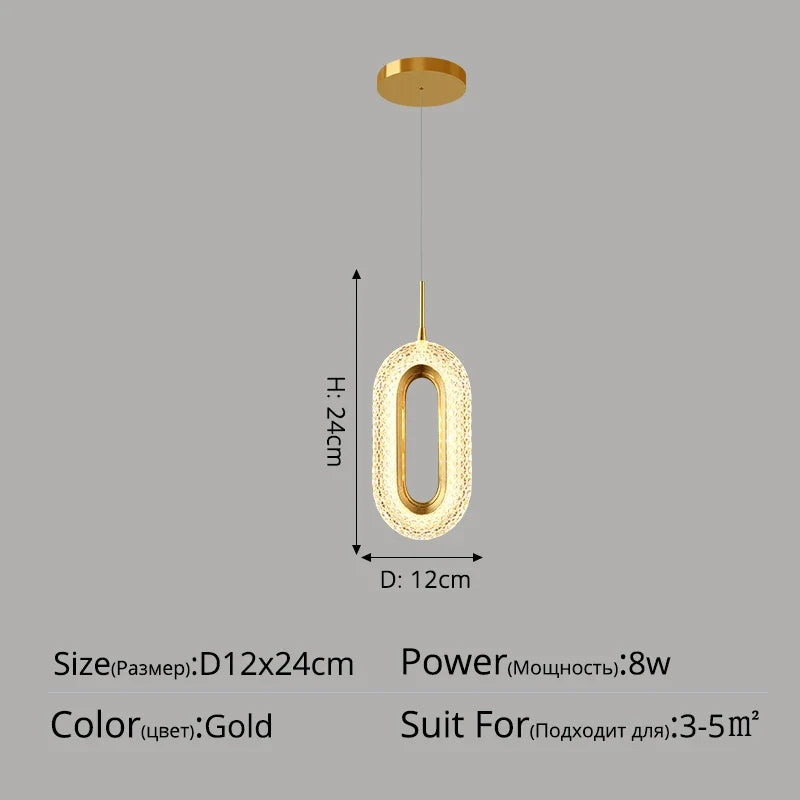 lustre moderne simple de luxe à tête unique