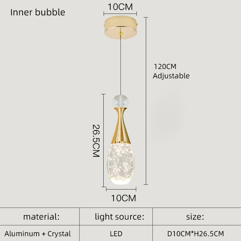 lustre nordique en cristal pour décoration moderne et élégante