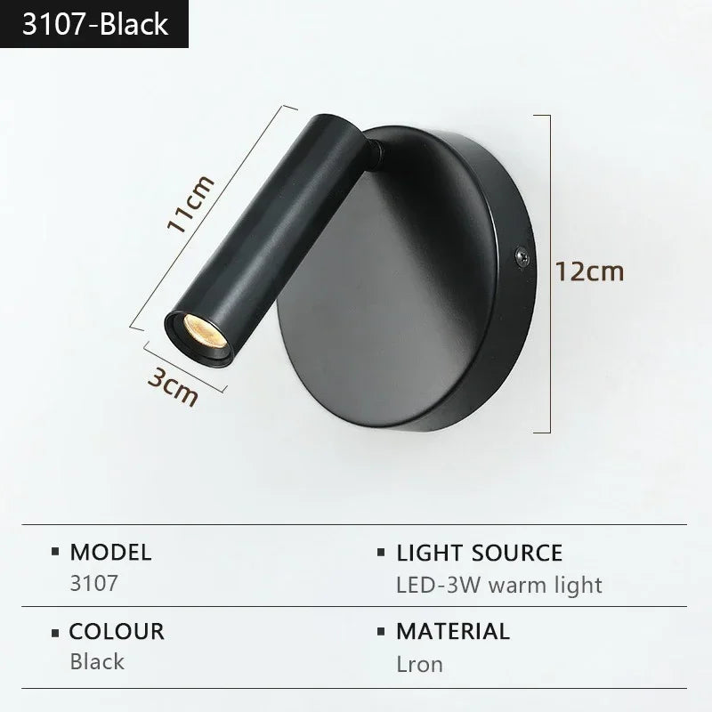 applique murale led pliable avec réglage rotatif design moderne
