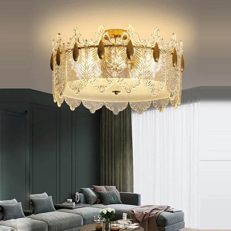 plafonnier de luxe 	 avec lumière led et contrôle lampara