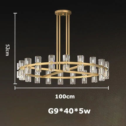 suspension classique en cristal noir et or design élégant